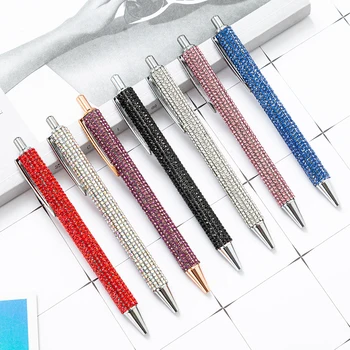 Натиснете метални химикалки диамант многоцветен подарък писалка творчески офис консумативи