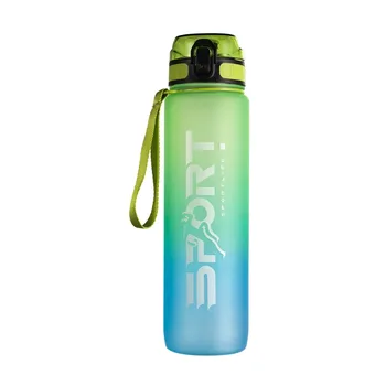 Нов 0.8/1L открит фитнес спортна бутилка чайник голям капацитет преносим катерене велосипед вода бутилки BPA безплатно фитнес пространство чаши