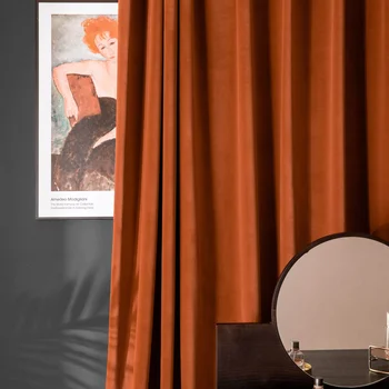 Нов плътен цвят австралийска вълна кадифе светлина луксозна кадифена тъкан спалня хол пълно затъмняване завеси