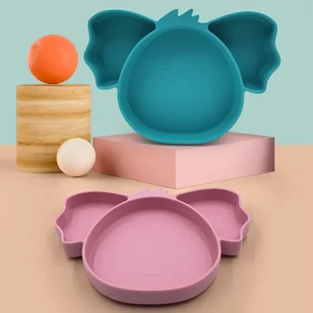 Нова креативна детска силиконова дъска Бебе Сплит Борд Коте Сладка смукателна чаша против падане Прибори за хранене