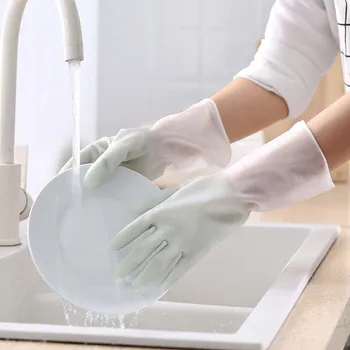 Нови градиентни ръкавици за миене на съдове Тънко домакинско почистване Трайно кухненско пране Водоустойчиви латексови ръкавици