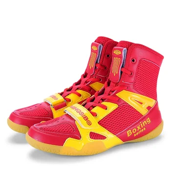 Нови дишащи боксови обувки Мъже Жени Леки боксови маратонки Удобни обувки за борба