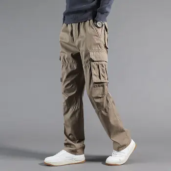 Нови мъжки странични джобове Карго харем панталони 2023 Черен хип-хоп Ежедневни мъжки панталони за джогинг Мода Ежедневни улични панталони D33
