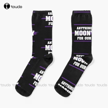 Ново нещо за нашите Moony 4 чорапи футболни чорапи персонализирани унисекс чорапи за възрастни тийнейджърски чорапи Хелоуин коледен подарък