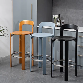Оранжев сив бар стол черен индустриален стил кухня луксозен открит водоустойчив стол с регулируема облегалка Gaming Sillas естествени мебели