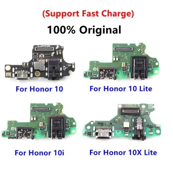Оригинален микрофонен модул + USB порт за зареждане Flex кабел конектор части за Huawei Honor 10 10i 10X Lite
