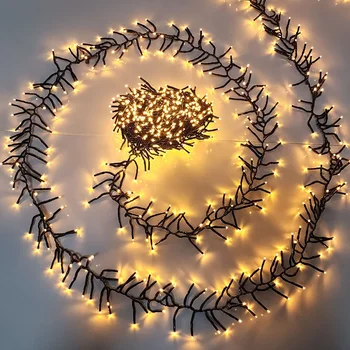 Открит клъстер фея светлини 1000/2000LED щепсел в пиратка светлини Коледа звездна струнна светлина за сватбено тържество дърво декор