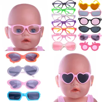 Очила за дрехи за кукли 10 цвята аксесоари за кукли Fit 18 инчов американски подарък за кукла &43Cm Роден кукла бебе за нашето поколение Играчка на момичето