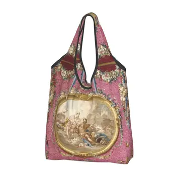 Персонализирана Venuss Aux Forges пазарска чанта жени преносим голям капацитет хранителни стоки Boucher рококо ренесанс голяма пазарска чанта