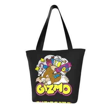 Персонализирани Gremlins Gizmo Snack Dreams Пазаруване платно чанта жени за многократна употреба хранителни стоки Mogwai купувач голяма пазарска чанта