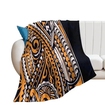 Персонализирано полинезийско одеяло за коледен подарък Зимна топла декорация на дома Пътуване Преносимо практично одеяло за всички сезони