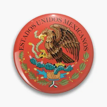 Печат в националния флаг на Мексико Мек бутон ПИН Забавни Сладък моден любовник значка Метална брошка подарък яка творчески карикатура