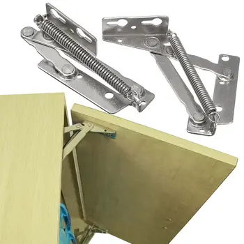 Поддръжка на повдигане 2бр / комплект шкаф за килер кухненски шкаф окачени панти мебелна връзка сгъваема панта хардуер аксесоари