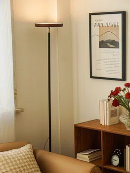 Подова лампа Защита на очите Минималистични Ins спалня легло главата светлина луксозна атмосфера четене лампа проучване доведе вертикална подова лампа