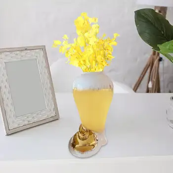 Порцелан джинджифил буркан за съхранение керамични цветя ваза занаятчийски храм буркан настолен орнамент за рафт парти housewarming подарък