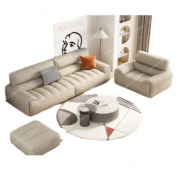 Прав ред диван диван голям и малък апартамент тип минималистичен комбинация модерен хол прост диван