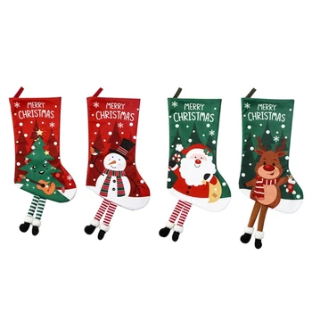 Празнични празнични чорапи, бонбони подаръчни торбички висулки Коледно парти консумативи