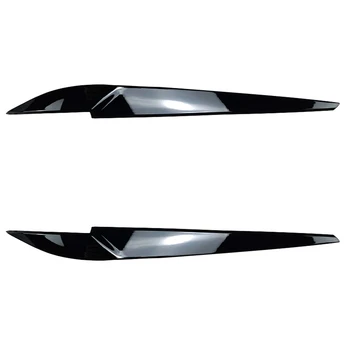 Преден капак на фаровете Лампа за фарове Клепач за вежди ABS за BMW X5 X6 F15 F16 2014-2018 гланц черен