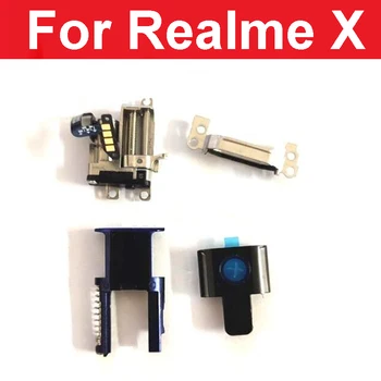 Преден обектив рамка вибратор мото за Realme X Вибратор за преден асансьор Преден повдигащ капак Рамка на обектива Flex кабел резервни части