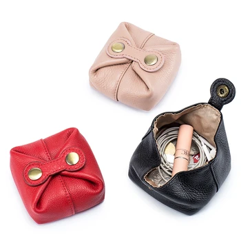 Прекрасна, Япония и Южна Корея е нула монета чанта мека кожа мини слушалки ключ женски червило получават малък пакет мокра кожа