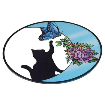 Преносим размер Котка Най-добрите подаръци Любителите на котки Домашен декор Котешки декор Завеси за прозорци Suncatcher