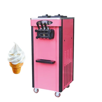Преносима мека машина за сладолед с конструкция от неръждаема стомана, търговска електрическа машина Popsicle