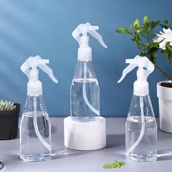 Прозрачно поливане може изящно запотяване многофункционална пластмасова спрей бутилка въртяща се глава ръчна преса