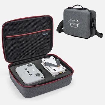 Пътуващ защитен твърд калъф за DJI Mini 3 Mini 3 Pro (RC / RC-N1) Подвижна презрамка Преносима чанта за съхранение сива