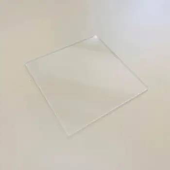 Размер 100x100x1mm Ултра тънък стъклен лист K9 Оптично стъкло с висока пропускливост на светлина за прозорец за наблюдение