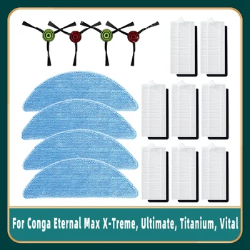 Резервни аксесоари за Conga Eternal Max X-Treme, Ultimate, Titanium, Vital Vacuum Cleaner Side Brush Hepa Filter Mop Cloth