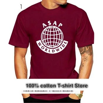 Реколта T ризи мъжки A$Ap Mob лого Asap Роки Лорд стилен MenCrew врата къс ръкав Топ T риза