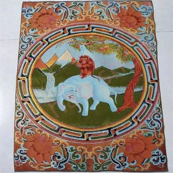 Религиозна Thangka, бродирана брокатна живопис, xiangshanghou, изящна декорация на дома, благоприятна Thangka