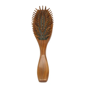 Сандалово дърво четка за коса дървени естествени ръчно изработени Detangling масаж гребен за коса с подаръчна кутия