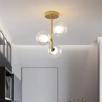 Скандинавски таван лам минималистичен Nordic LED стъкло топка светлина творчески хол кухня дизайн дома луксозен коридор светлина