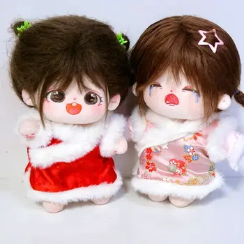 Сладък заек година дрехи високо качество червено нова кукла дрехи дрехи с шапка 20 см памук кукла / 1/12 BJD кукла