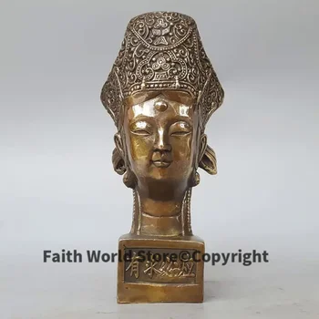 Специална оферта # стара колекция-благослови Безопасност и здраве Мазу богиня Мацу Богинята на морето ФЪН ШУЙ бронзова статуя на изкуството