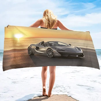  Спортна кола модел басейн кърпа, микрофибър плаж извънгабаритни, абсорбиращ пясък безплатно лек за баня йога