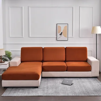 Сребърна лисица плюшени диван покритие възглавница покритие пълен капак диван покритие еластични един чифт комбинация диван капак