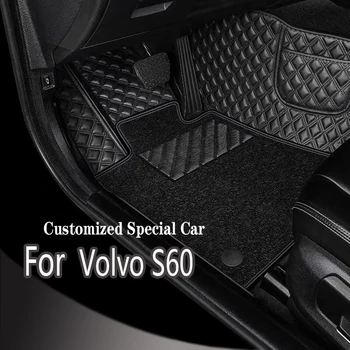 Стелки за кола за Volvo S60 2011 2012 2013 2014 2015 2016 2017 Персонализирани авто подложки за крака автомобилно килим покритие