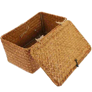 Тъкана кутия за съхранение Celella ракита кошница слама кошници декоративни морска трева случай пране и