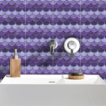 Универсална стена стикер части Домакински мозайка PVC самозалепващи Splashback стикери плочки баня Decal кухня