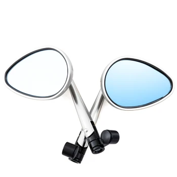 Универсални огледала за мотоциклети Синьо стъкло Анти-вертиго мото аксесоари CNC странични огледала за обратно виждане Монтажни болтове за инструменти 8mm 10mm
