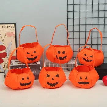 Хелоуин тиква чанта нетъкан бонбони чанта тиква призрак фестивал парти трик или лечение Честит 2023 Хелоуин чанти за подаръци