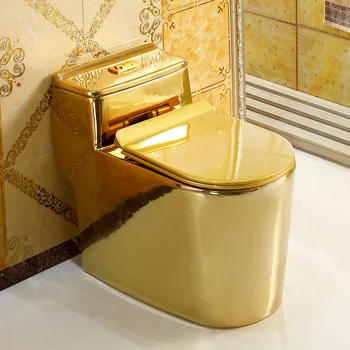 Хотел Клубхаус Златна тоалетна Супер въртящ се сифон Тиха водна помпа Тоалетна Персонализирано домашно творчество