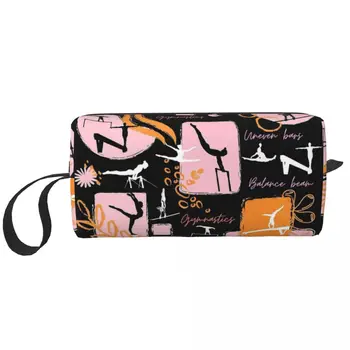 Художествена гимнастика Дамска чанта за грим Водоустойчива козметична чанта Тоалетни принадлежности за пътуване Малка торбичка за грим Чанта Голям капацитет