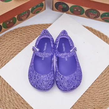 Цветни висококачествени мини обувки Melissa Girls Jelly Casual New Bird Net Kids Suumer сандали Fashoin Baby Toddler Beach Shoes