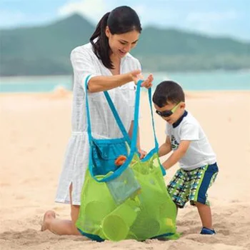 Чанта Изключително големи мрежи чанта за съхранение Sundries на открито Mesh плажна чанта Класическа мода плува детска чанта за съхранение на играчки 2023