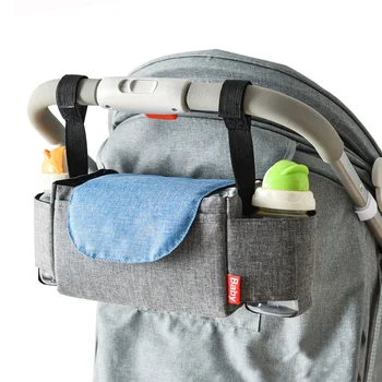 Чанта за количка Количка Организатор Бебешка количка за съхранение Чанта за количка Държач за телефон Бебешки аксесоари за бъги
