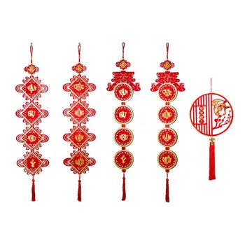 Честита китайска Нова Година Декорация Висулка Начало 3D Висящи пролетни есенни орнаменти Домакински декор Виетнамски фигурки на думи