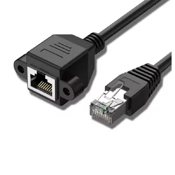  Чист меден RJ45 мрежов удължителен кабел и удължителен кабел RJ45 мъжки към женски компютър гигабитов кабел за мрежова връзка